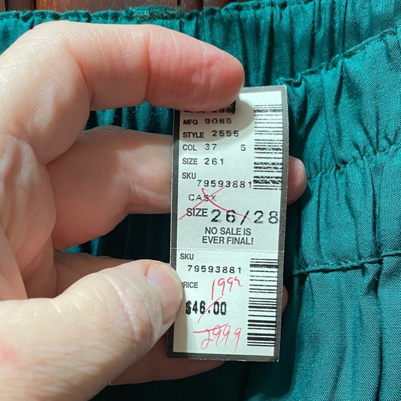 Kathryn Deene vintage plus size 26/28 green Pants - Picture 3 of 16